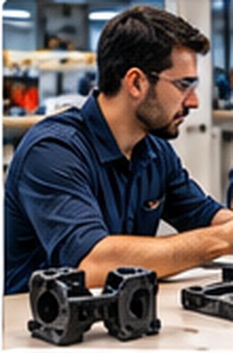 Engineers collaborating on a project